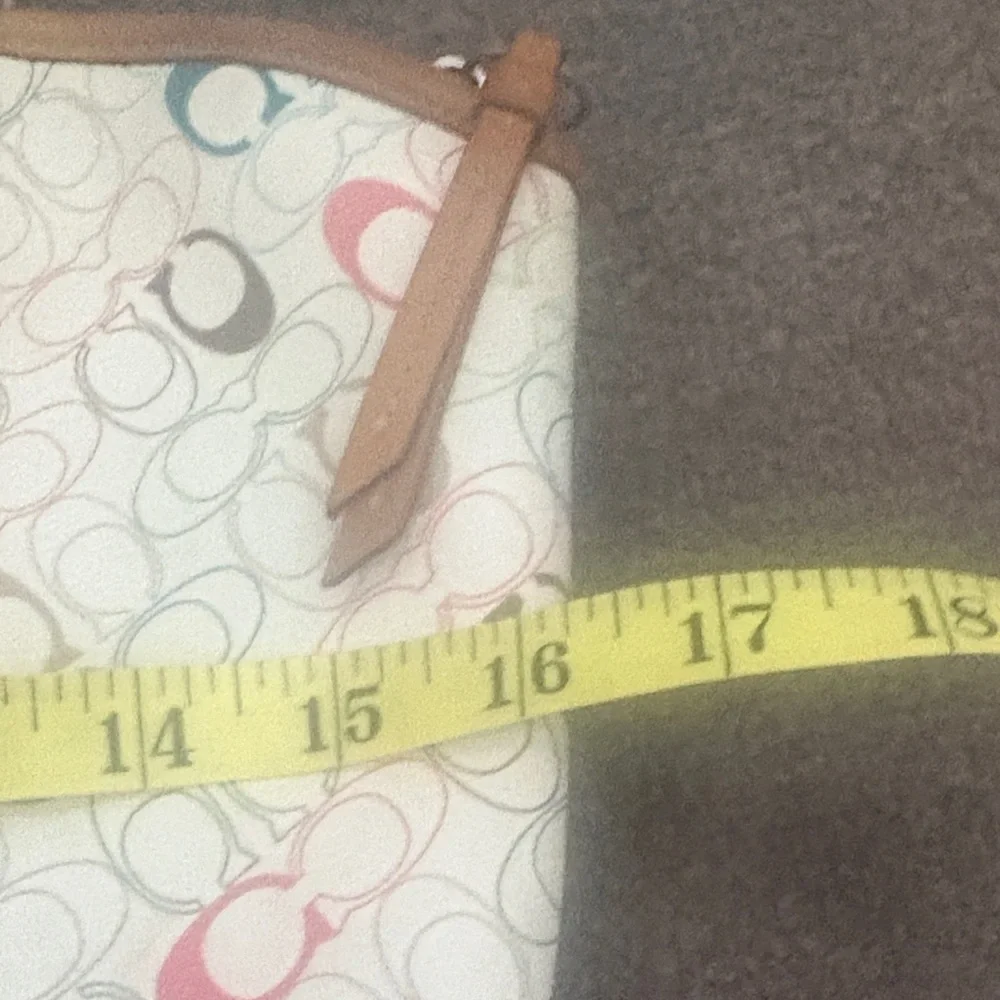 Coach Multicolor Signature Shoulder Bag with Tan Accents - Picture 6 of 7